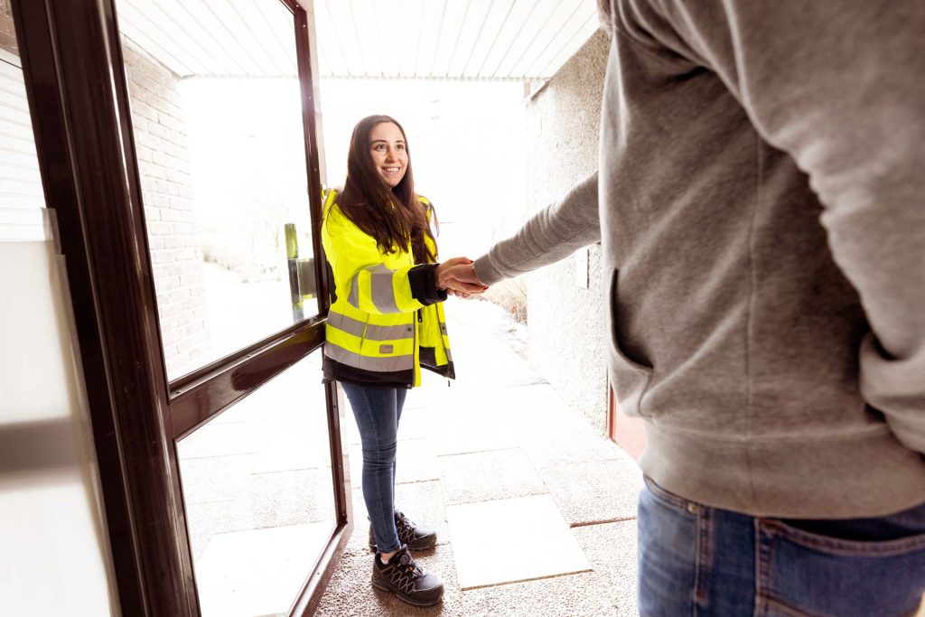 Projekthjälpen besöker en ny kund